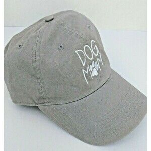 David & Young Dog Mom Ponytail Sport Cap 1 Size Gray Adjustable Slide Embroidery